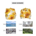 thumbnail image 7 of Naloa White Marble Pattern Sunflower Beanie for Men Women Knitted Unisex Winter Hat Beanies Cap Knit Cuffed Beanies Hats, 7 of 7