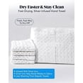 thumbnail image 4 of Toalla de mano SUTERA Waffle para baño, algodón pima blanco, 4 of 6
