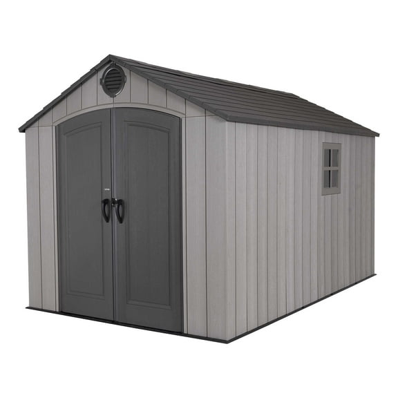 Lifetime 8 ft. x 12.5 ft. Outdoor Storage Shed, Gray - 60305