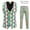 Multicolor, variant on Azrian Men Suit Casual Light Business One-button 3D Rhombus Print Waistcoat and Trousers Suit