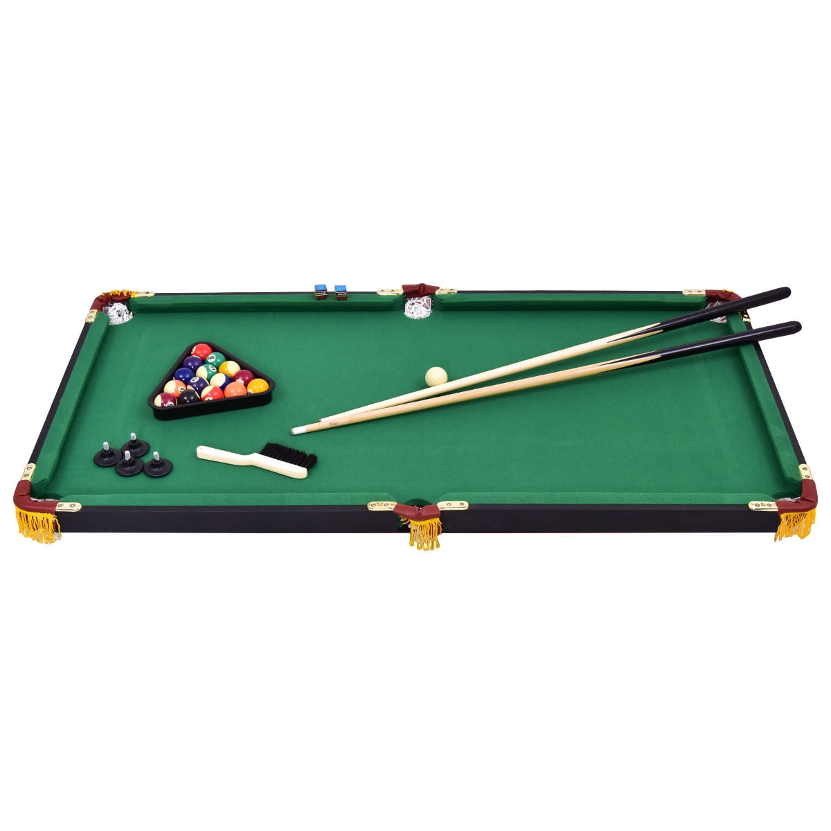 47" Pool Table Billiard Table Toys Game Set w/ 2 Cue ...