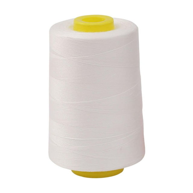 Hilo de coser, carrete de hilo de poliéster multiusos, hilo de bordar de 3000 yardas para Blanco