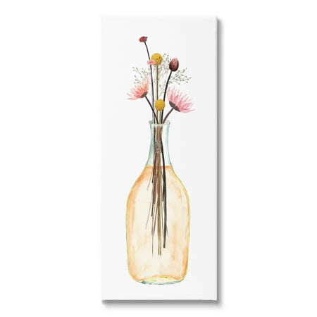 Stupell Industries Minimal Flower Bouquet Arrangement Glass Jar Illustration , 20 x 48, Design by Susan Jill