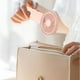 thumbnail image 4 of W10 USB Rechargeable 4 Gears Silent Portable Handheld Fan with Digital Display - Beige, 4 of 5