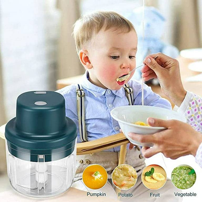 Rae Dunn Electric Mini Garlic Chopper,USB Rechargeable, Portable Cordless  Wireless Food Chopper,8 oz Small Food Processor for Chopping Garlic,  Ginger, Herbs, Minced Meat, Onion and More (Cream): Home & Kitchen 