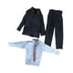 thumbnail image 1 of 1/6 Trajes formales para hombre Conjunto de ropa Vestir Accesorios de cosplay elegantes Moda Corbata de café, 1 of 9
