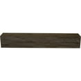 thumbnail image 5 of 4"H x 8"D x 48"W Hand Hewn Faux Wood Fireplace Mantel, Onyx, 5 of 17