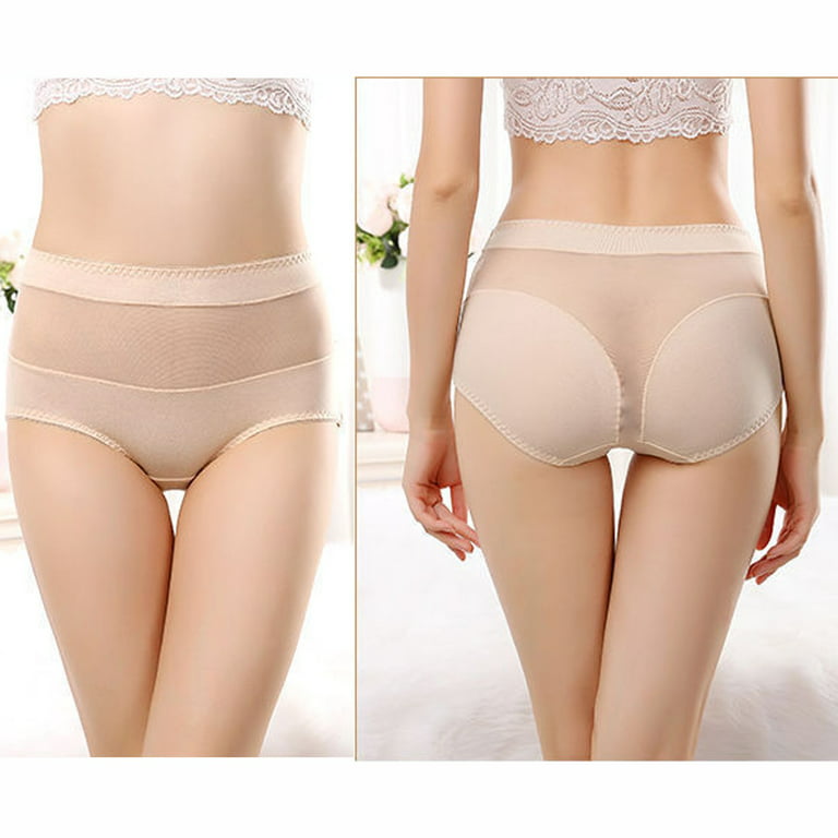 6 Packs Sexy Panties Plus Size High Waist Sexy Cotton Mesh Transparent  Abdominal Hip Lift Briefs Charming Breathable Girls Underwear