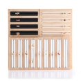 thumbnail image 3 of Wood Square Ring Display Tray Stud Earrings Jewelry Storage Plate Counter Jewellery Showcase Props black, 3 of 5