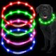 thumbnail image 1 of 4 piezas de luces para perros para caminar de noche, collares para perros iluminados, collar para mascotas LED impermeable ajustable recargable por USB, 1 of 5