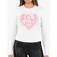 thumbnail image 3 of Big Hear Self Love First Tee Long Sleeve Women's -SelectDesign Designs, 3 of 4