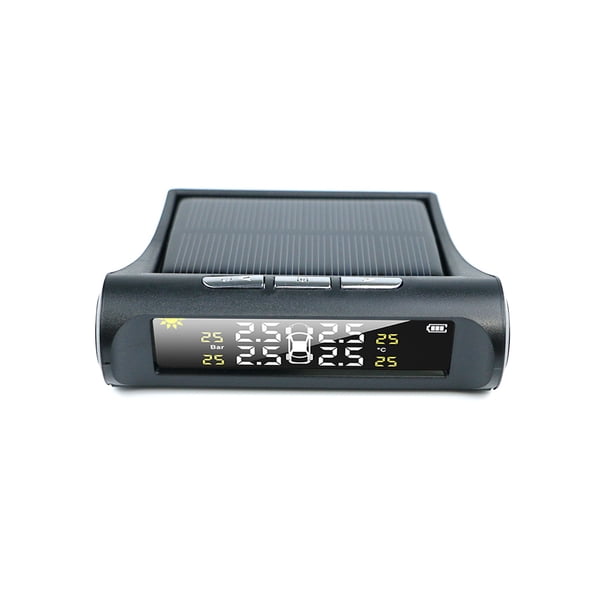 Scienceny Probador de presión de neumáticos automático con energía Solar ABS IP67 impermeable interno externo eléctrico interfaz USB Sensor Paneles de instrumentos para automóviles