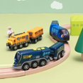 thumbnail image 2 of Battery Operated Locomotive Pay Train Set Fit for Wooden Railway Track Powerful Engine Bullet Electric Train for Boys Girls Gift, 2 of 5