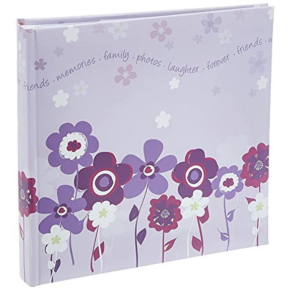 Pioneer Photo Albums Designer Printed Cover Photo Album 200 Pockets Hold 4x6 Photos, Lavender Blooms
