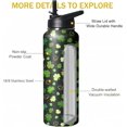 thumbnail image 4 of 40oz St Patricks Day Water Bottle with Handle and Flip Straw, Green Irish Shamrocks Stainless Steel Insulated Cup, Travel Coffee Mug Tumbler, Gifts for Women Men, 4 of 6
