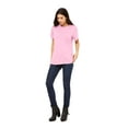 thumbnail image 2 of Emmalise Women's Round Neck Short Sleeve Tru-Fit Tee Shirt, Pink, X-Small, 2 of 4