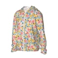 thumbnail image 2 of Balery Watercolor Wildflowers Men's Women's UPF 50+ Sun Protection Lightweight Hoodie Performance Long Sleeve Shirt for Fishing Running-Small, 2 of 9
