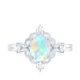 thumbnail image 5 of Rosec Jewels Vintage Style Ethiopian Opal Oval Engagement Ring - 1.2 Ct - AAA Quality - Opal Diamond Ring - with Jewelry Box, 925 Sterling Silver, US 4.00, 5 of 10