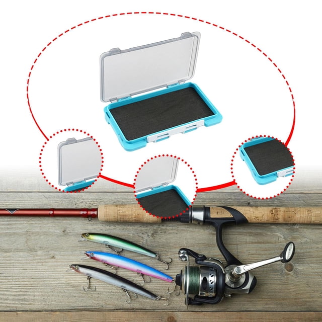 Caja contenedora para aparejos de pesca, estuche para señuelos, caja para cebos de mosca para pescadores aficionados Azul