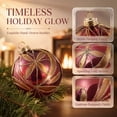 thumbnail image 2 of Aurorax Shatterproof Christmas Ball Ornaments Set,6 Pcs Christmas Baubles for Xmas Tree Decoration,Floral Plastic Hanging Pink Holiday Ornament Set for Christmas Tree Indoor Home Decor, 2 of 7