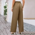 thumbnail image 6 of AherBiu Lounge Pants for Women Cotton Linen Lightweight High Waisted Summer Casual Loose Slacks with Pockets, 6 of 9