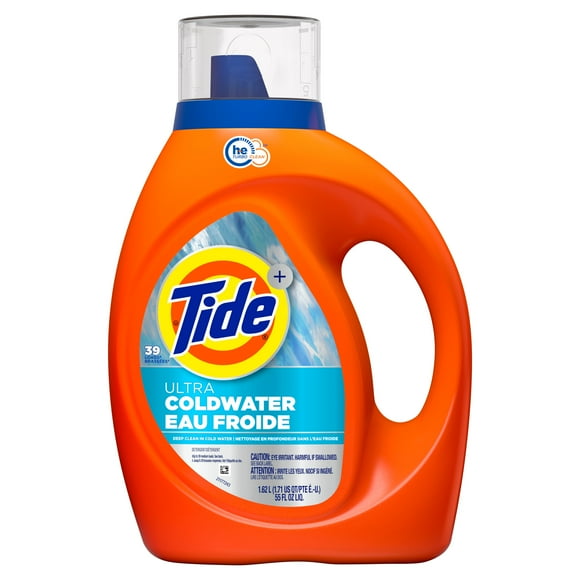 Tide Ultra Coldwater Liquid Laundry Detergent, Original Scent, 1.62 L, 39 Loads, Laundry Detergent Liquid Formulated for Cold Water, TIDE LQ HE CW