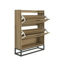 thumbnail image 5 of Kadyn Shoe Storage Cabinet for Entryway, Free Standing Shoe Organizer with 2 Flip Drawers, Hidden Shoe Rack Storage Organizer for Doorway Hallway Closet, Brown, 5 of 15