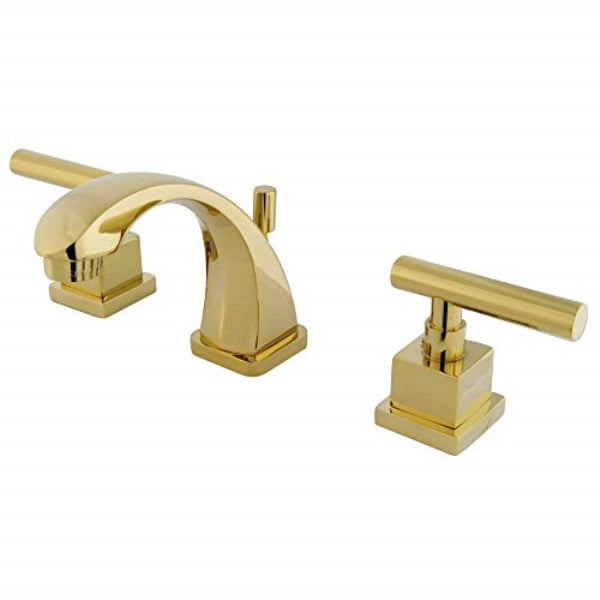 Kingston Brass KS4942CQL Claremont Mini Robinet de Toilette Répandu avec Laiton Pop-Up, Laiton Poli, 4-Inch Réglable au Centre