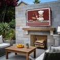 thumbnail image 3 of Outdoor TV Cover 52x30x4.5in, Kitchen Cute Chef Cook Burgundy Red Plaid Weatherproof TV Screen Protector with Zipper, Pizza Gourmet Outside Television Cover Fits Up to 52-55", 3 of 9