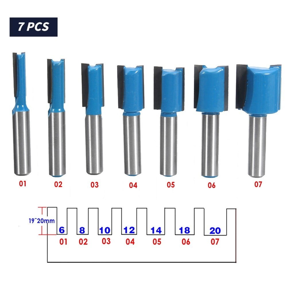 Sturdy Straight Router Bits Long Lasting for Hard Wood Solid Wood Handheld Slot Milling Cutter 