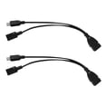thumbnail image 1 of VERDANVERSE 2Pcs Data Transfer USB Female to USB Male Adapter Micro USB Black PVC, 1 of 7