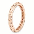 thumbnail image 3 of Sterling Silver Pink-Plated Carved Ring, 3 of 7