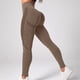 thumbnail image 3 of Gibobby Pantalones de Casuales Pantalones de color de nieve sin costuras para mujer Pantalones de yoga sin costuras Jacquard Pantalones recortados de fitness Yoga(Marrón， L), 3 of 4