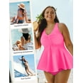 thumbnail image 5 of Rosvigor Plus Size Womens Tankini Swimsuits Two Piece Swimwear Women Flowy Tummy Control Bathing Suits, 5 of 6