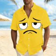 thumbnail image 2 of MDUKONU Chemise Décontractée à Manches Courtes Durable pour Hommes Jaune G, 2 of 5