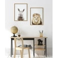 thumbnail image 7 of Kate and Laurel Sylvie Animal Studio Baby Rhino Framed Canvas Wall Art by Amy Peterson Art Studio, 18x24 Natural, Modern Animal Portrait Art for Wall, 7 of 7