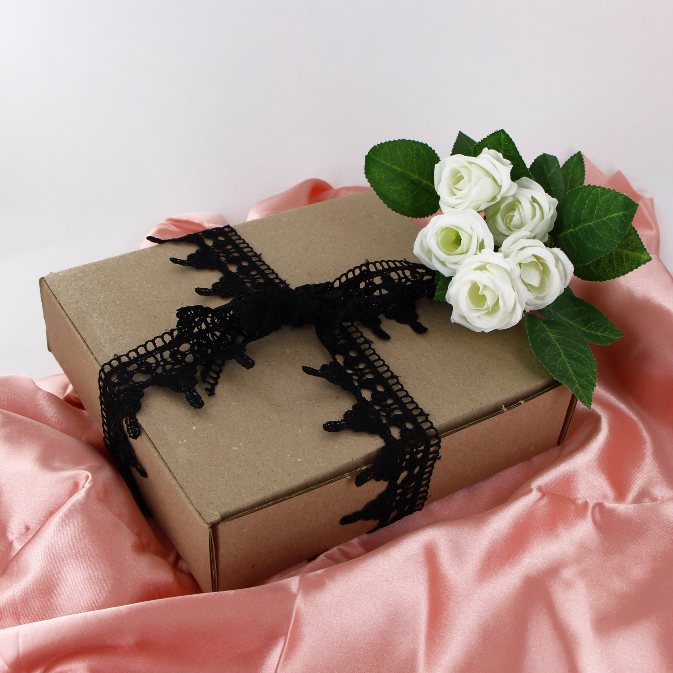 UNIQUE CREATIV – Ruban, Dentelle Venise, noir, 100 % polyester, 45 mm x 2,74 m (1¾ po x 3 v)