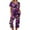Purple&01#1127U, variant on Garbnen Valentine Pajamas for Women Set V Neck Capri Pants and Short Sleeve Top Heart Graphic Print Sleepwear 2 Pieces Fall Clothes with Pockets