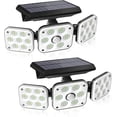 thumbnail image 1 of Outdoor Solar Light, Outdoor Solar Lamp with Motion Sensor IP65 Waterproof 138 LED, 3 Head Outdoor Solar Floodlight for Garden [Energy Class A+++] (2, 1 of 5