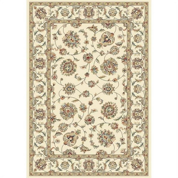 Dynamic Rugs AN1014573656464 Ancient Garden 9 ft. 2 in. x 12 ft. 10 in. 57365-6464 Rug - Ivory/Ivory