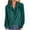 Green, variant on HAiming Womens Satin Button down Shirts Silk Casual Lapel V Neck Long Sleeve Loose Business Work Tops Blouse 2025