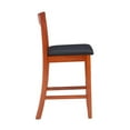 thumbnail image 4 of Riverbay Furniture 25" Wood & Faux Leather Counter Stool in Dark Cherry/Black, 4 of 16