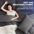thumbnail image 3 of BDEUS Comforter Set 5 Pieces Grey All Seasons Comforters Bed in a bag with 2 Pillow Sham Full Size, 3 of 12