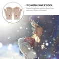 thumbnail image 2 of LOLIPPYY Women’s Winter Wool Knitted Convertible Fingerless Gloves with Mitten Cover - Warm Beige, 2 of 7