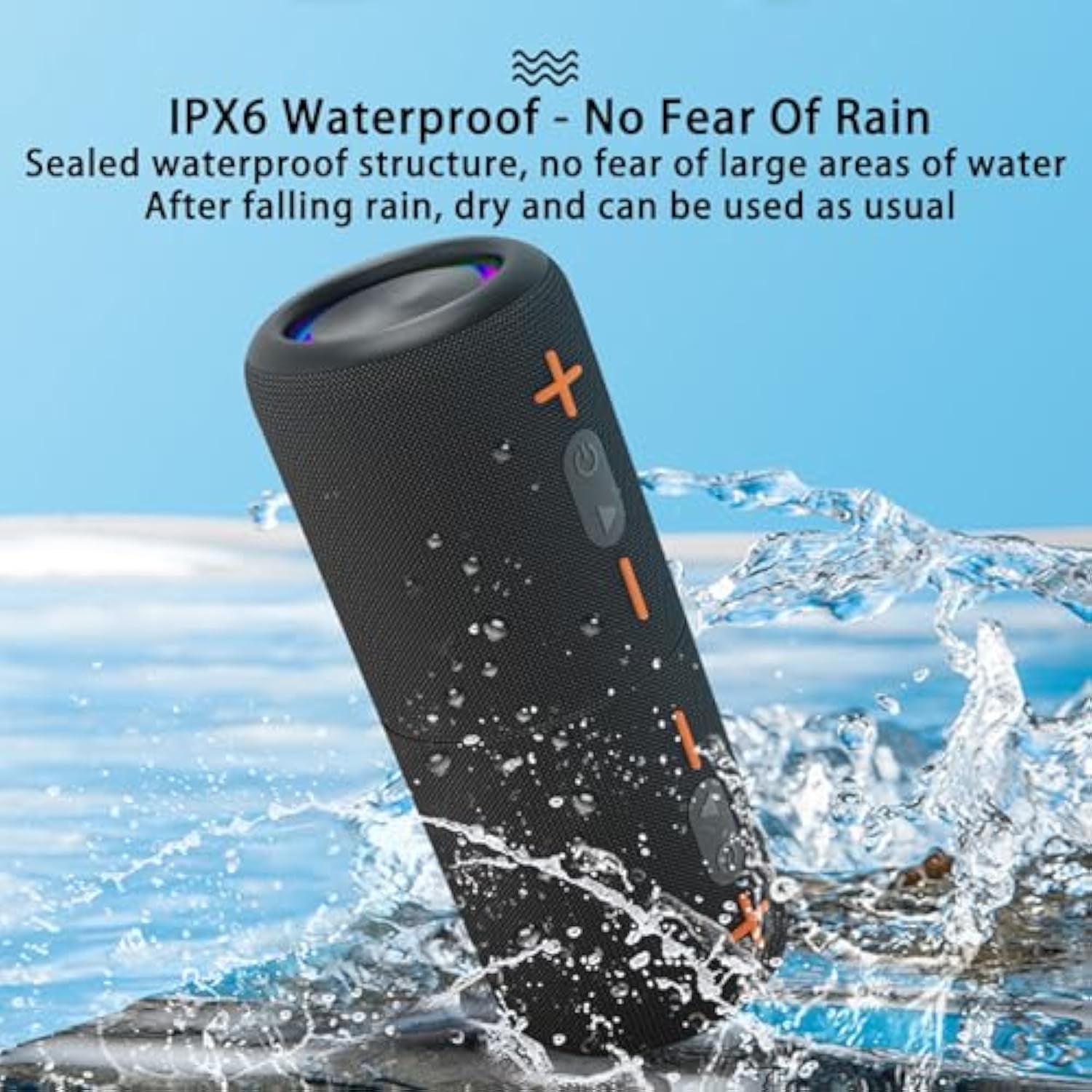2 in 1 Splittable Bluetooth Speaker, Waterproof Dual Pairing, Deep