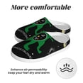 thumbnail image 6 of Fotbe Space Dino Cartoon Black Pattern Women's Fuzzy Curly Fur Memory Foam Loafer Slippers Indoor Outdoor Slippers Winter Home Shoes-37/38, 6 of 7