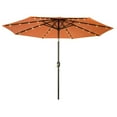 Deluxe Solar Powered LED Lighted Patio Umbrella 9' By Trademark