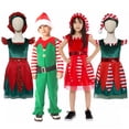 thumbnail image 2 of Disfraz de elfo navideño unisex para niños pequeños, conjunto de Papá Noel para niñas, disfraces de elfo para niños, disfraz de elfo navideño para niños, 2 of 5