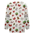 thumbnail image 5 of Luwomo Women Christmas Leisure Cardigans Stylish Santa Gift Print Button Down Long Sleeve Autumn Winter Holiday Festive Cozy Soft Knitwear Outerwear Jacket Regular Coat Blouses,E-White,M, 5 of 5