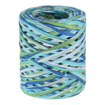 Uxcell 219 Yards Raffia Ribbon Raffia Craft Ribbon Paper Twine Wrapping Ribbon, Dark Blue/Green